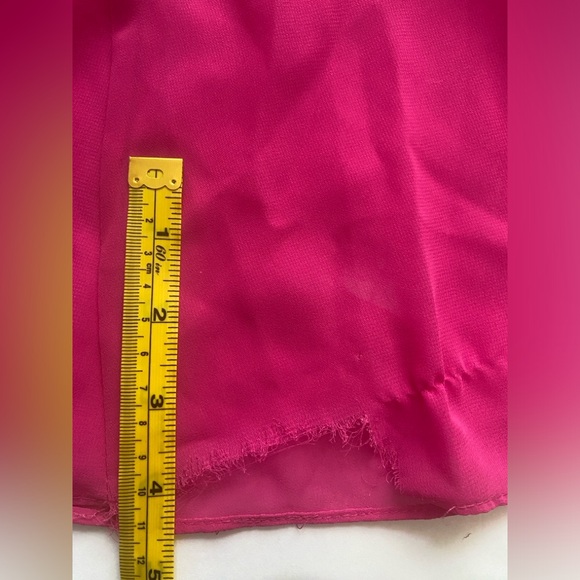 David’s Bridal Bridesmaid Chiffon Dress Size 6 Begonia Color Tie Back Satin Bow - Picture 15 of 16